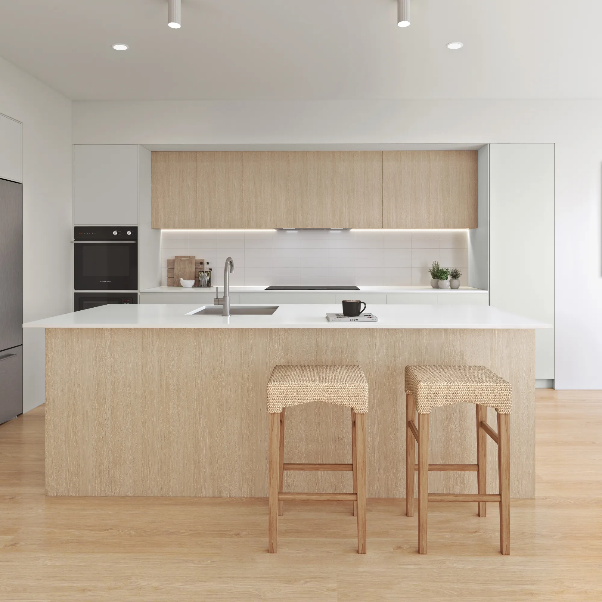 Interior Visualization example — designer kitchen island