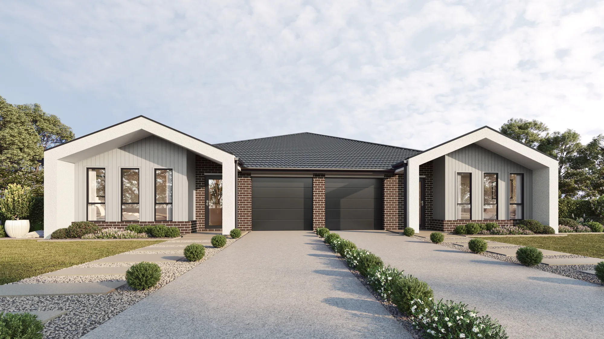 Coastal Townhomes — Townhouse development architectural visualization